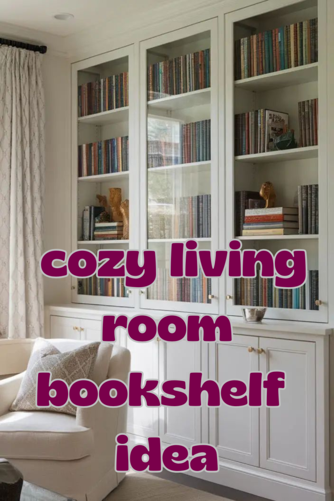 Cozy Living Room Bookshelf Ideas for a Warm Atmosphere Cozy Living Room Bookshelf Idea 683x1024