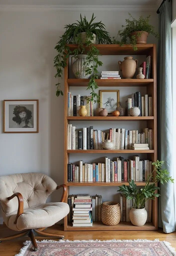 Cozy Living Room Bookshelf Ideas for a Warm Atmosphere Image 55