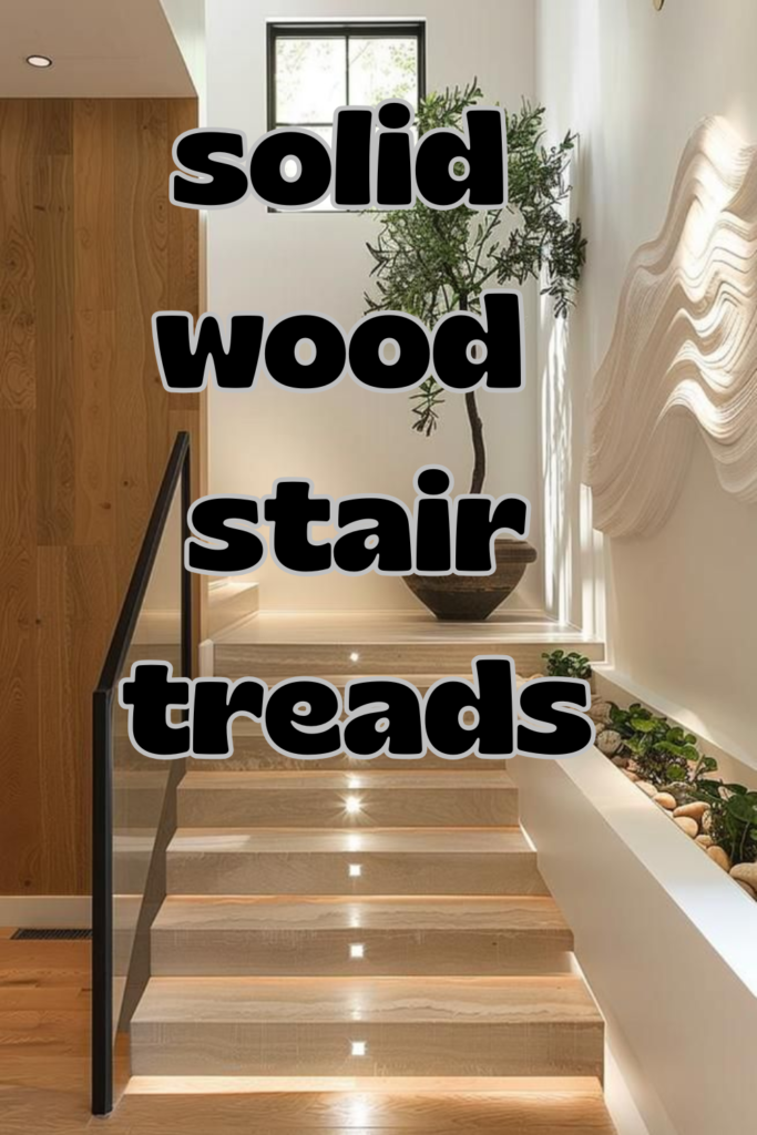 Solid Wood Stair Treads Ideas for a Stunning Staircase Makeover Solid Wood Stair Treads 1 683x1024